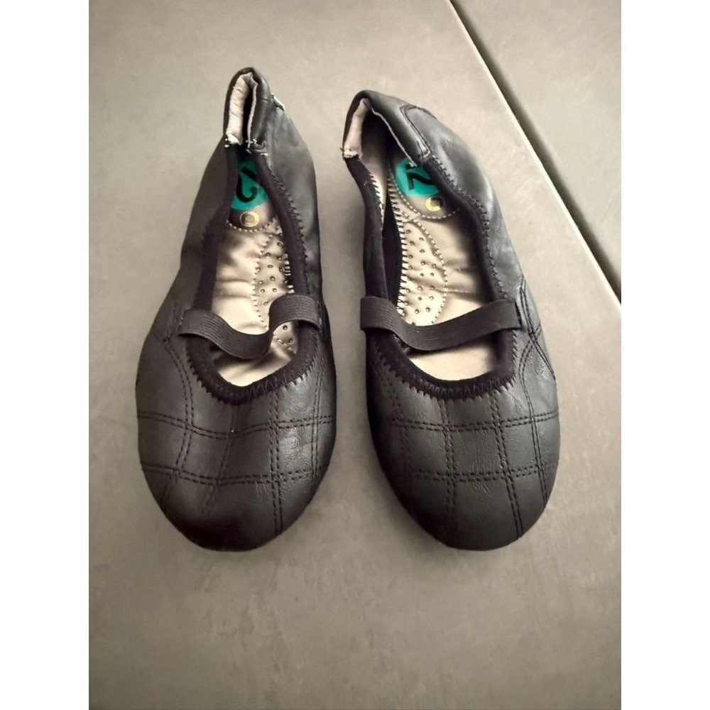 Me Too Girls Black‎ Mary Jane Ballet Flats Size 12M Quilted Slip-On Shoes
